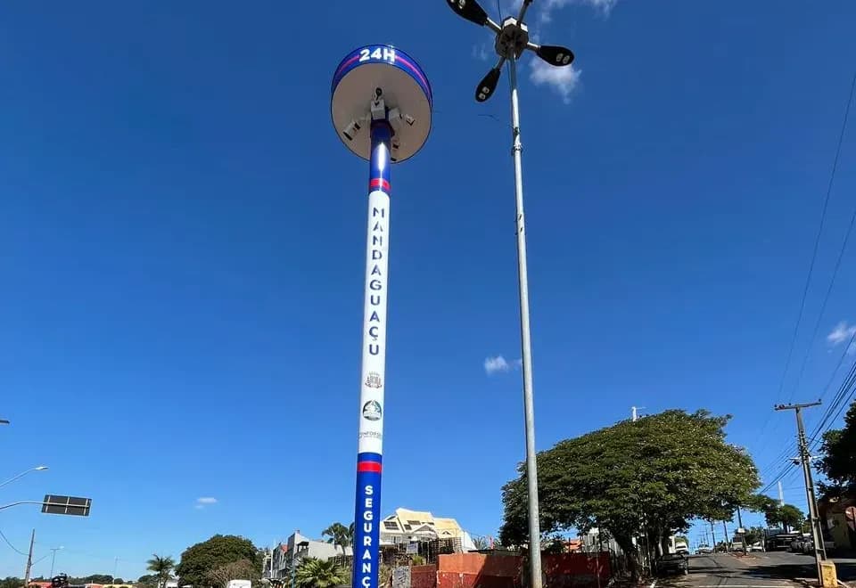 Mandaguaçu conclui instalação do sistema de videomonitoramento